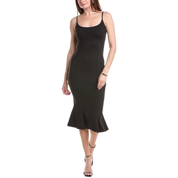 susana monaco Dresses & Skirts - Susana Monaco Womens  String Trumpet Midi Dress, Black